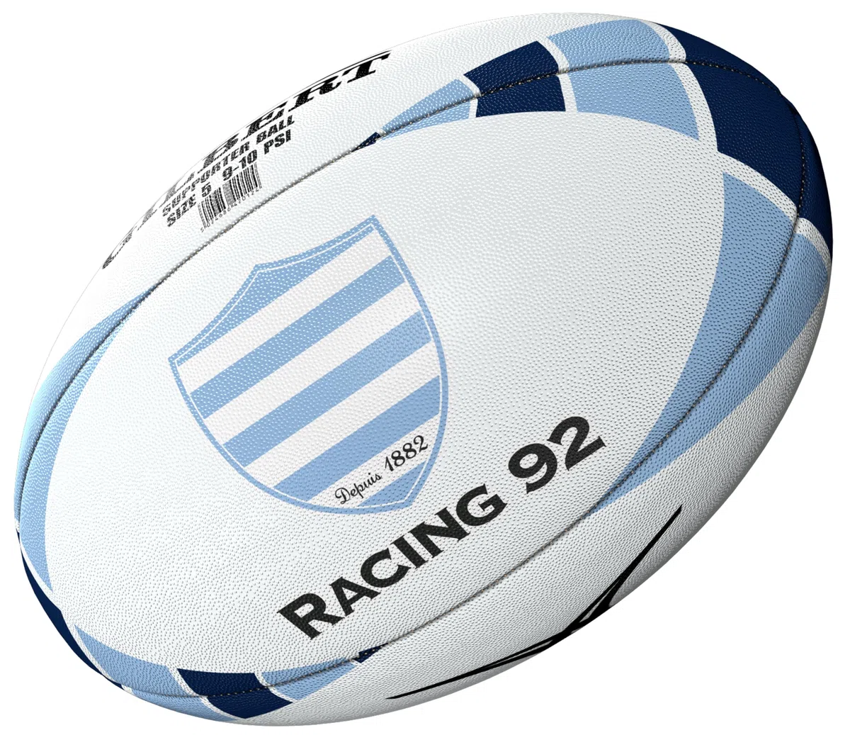 Gilbert Ballon de Rugby Racing 92 - Collection Officielle Taille 5