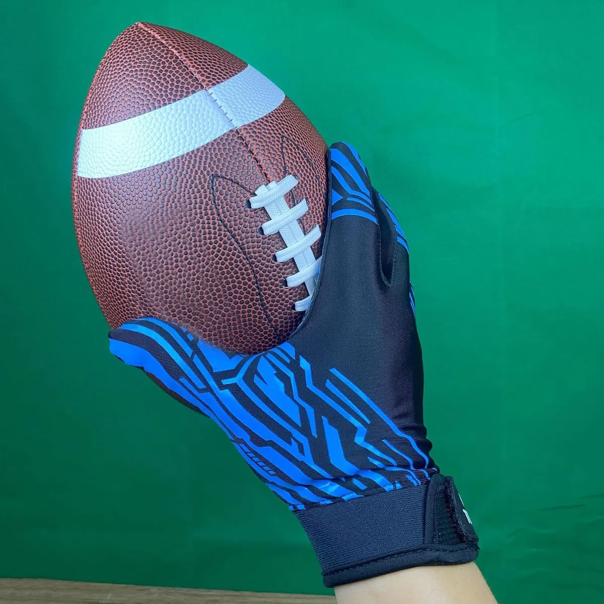Gants de récepteur | Gants de récepteur larges de football américain | Gants de football | 2 gants de récepteur de football adhésifs larges | Gants de football à adhérence améliorée