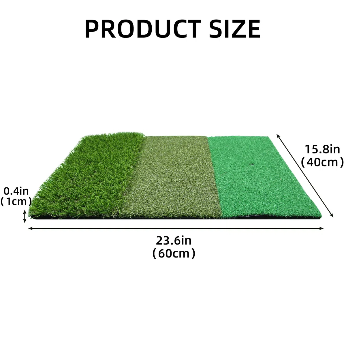 Scott Edward Golf Stroke Pad Rugged Lawn & Fairway Lawn Plusieurs Versions Tapis d'entraînement de Golf Portable Tapis d'entraînement intérieur et extérieur avec 3 Tee en Caoutchouc