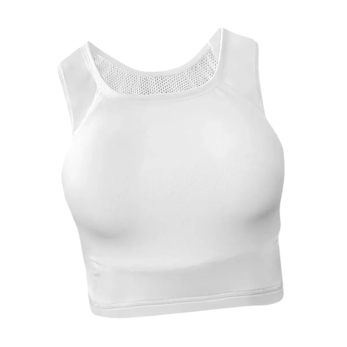 AMSLSIU thoracique de karaté pour femme, idéale pour la pratique du MMA et du taekwondo à domicile (taille L), Blanc, M