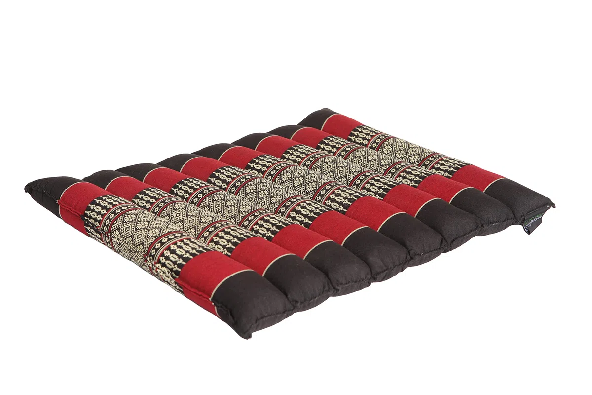 Flat Rollable - Coussin de Yoga et Méditation Plat et Souple - ROULABLE et Ajustable en Hauteur et Largeur - Kapok Haute Densité 100% Naturel - Ferme, Stable et Confortable
