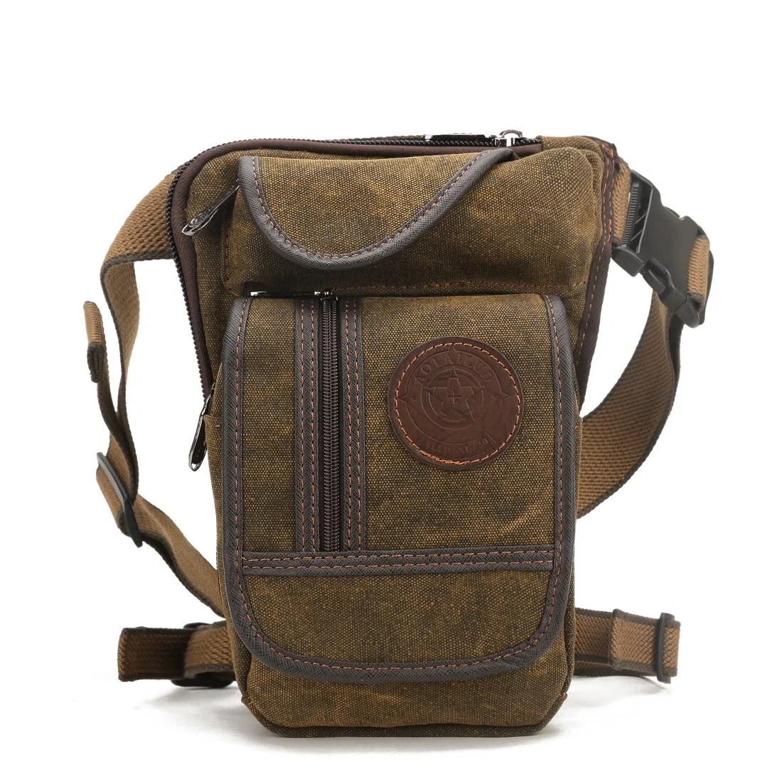 Toile Drop Leg Sac pour Hommes Femmes Taille Ceinture Tactique Militaire Poche Moto équitation Vélo Voyage Tactique À L'extérieur Sports Bum Fanny Pack