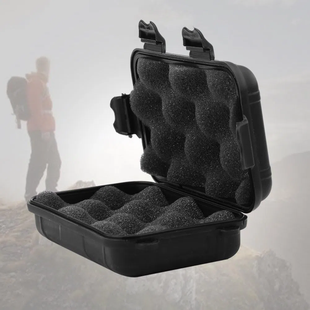 Boîte de Rangement de Survie Étanche Antichoc Extérieure Boîtier de Survie en Plein Air pour Pêche Camping Randonnée (200x98x82 mm)