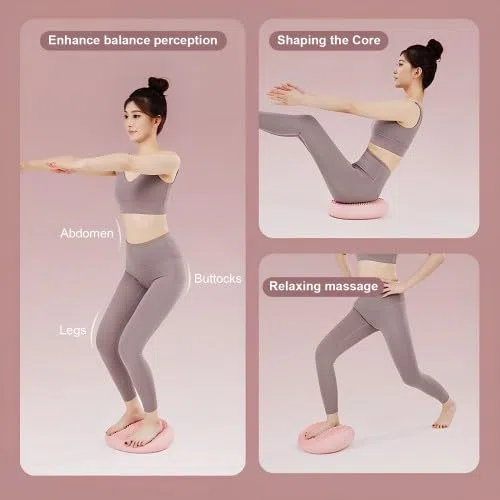 Coussin D'équilibre Balance Board, Améliore La Posture Assise et La Stabilité de L'attention Disque D'équilibre, Coussin Air Gonflable Coussin d’Assise et Équilibre, pour Gymnastique, Yoga