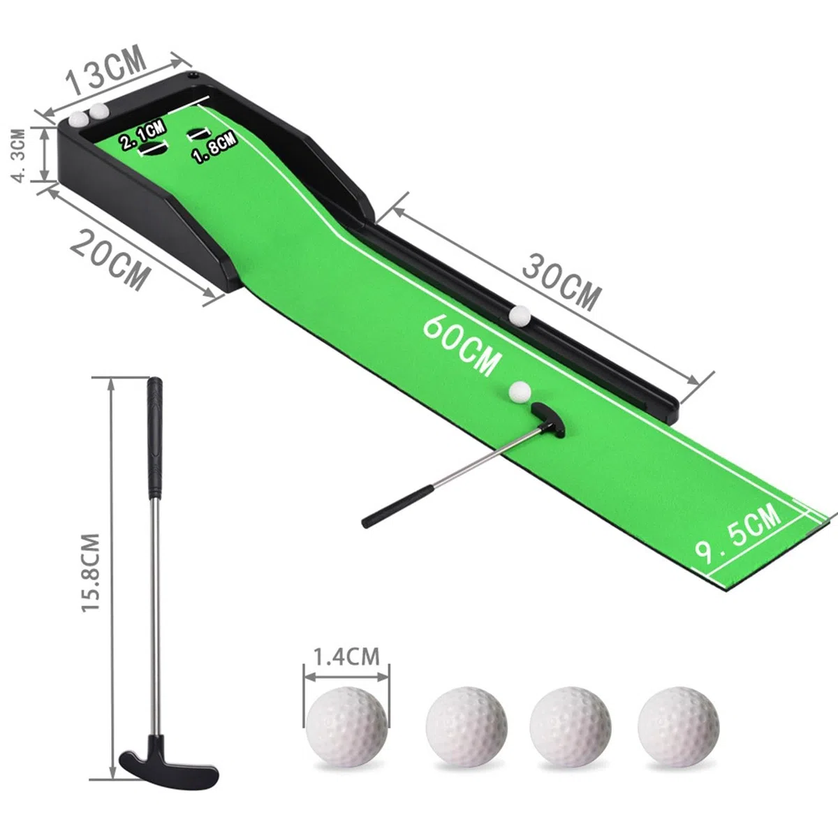LOVIVER Tapis de Putting de Golf Tapis de Retour de Balle de Golf Tapis d'exercice antidérapant Couverture d'aide à l'entraînement Tapis de Pratique de Golf