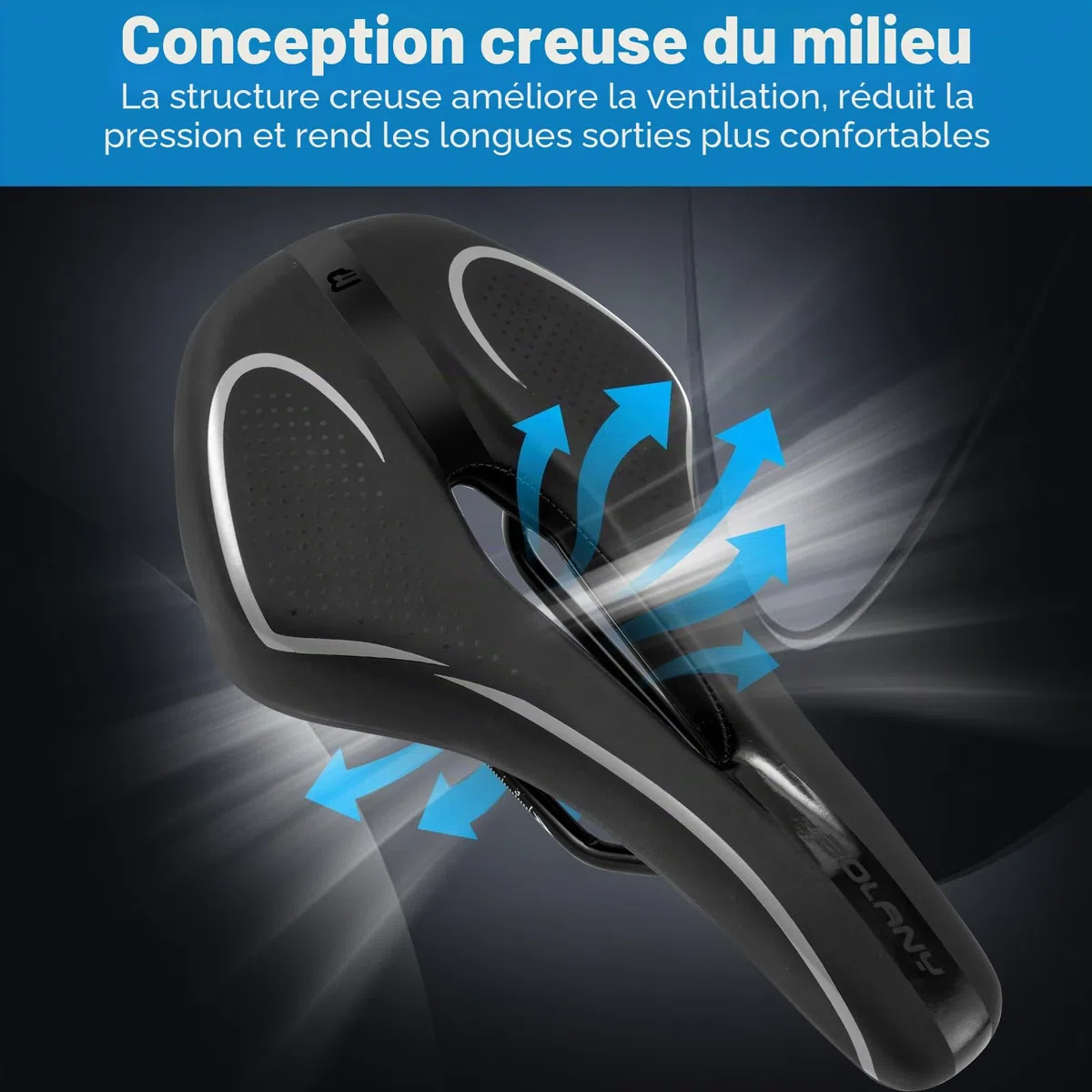 Selle de Velo Ultra Confortable, Selle Velo Gel Ergonomique Imperméable Respirante Absorbant Les Chocs Creux Siège, Selle de vélo étanche avec Housse pour VTT, vélo de Route, vélo de Ville