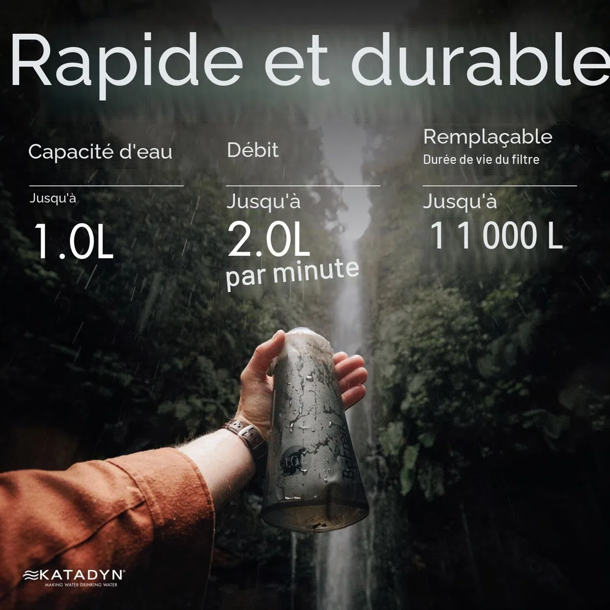KATADYN BeFree Filtre à Eau 1.0 L Tactical