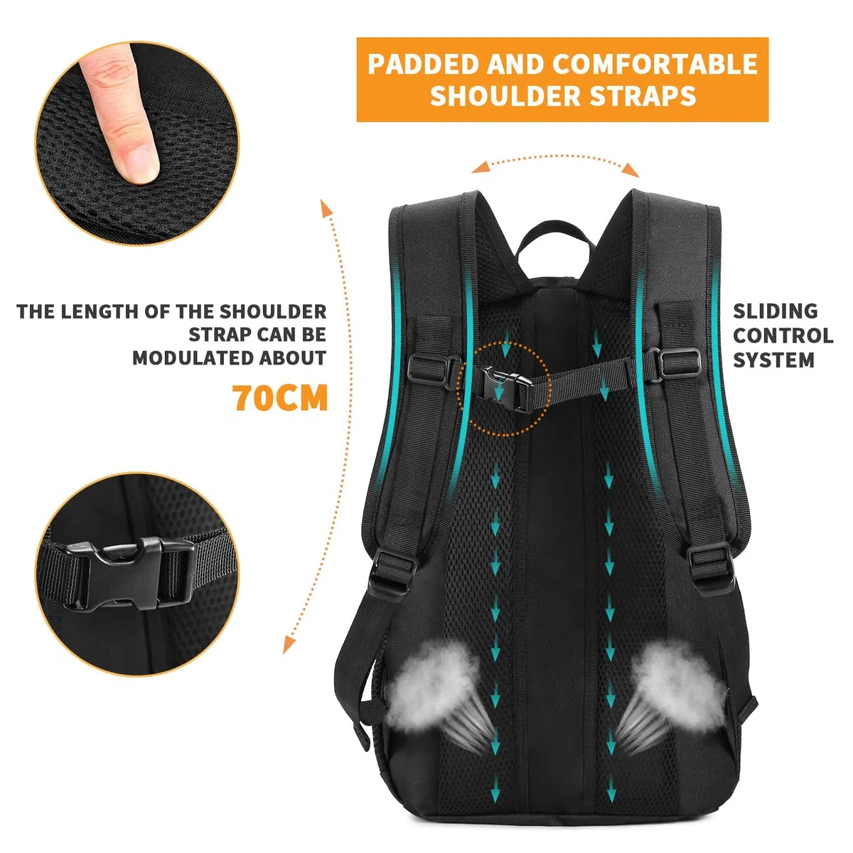 HUNTVP Sac à Dos Petit Cartable Tactique Militaire Molle Sac à Dos de Cours Sac de Multifonction pour Chasse Randonnée Camping Voyage Cyclisme Trekking Scalade 12L/15L/20L/30L