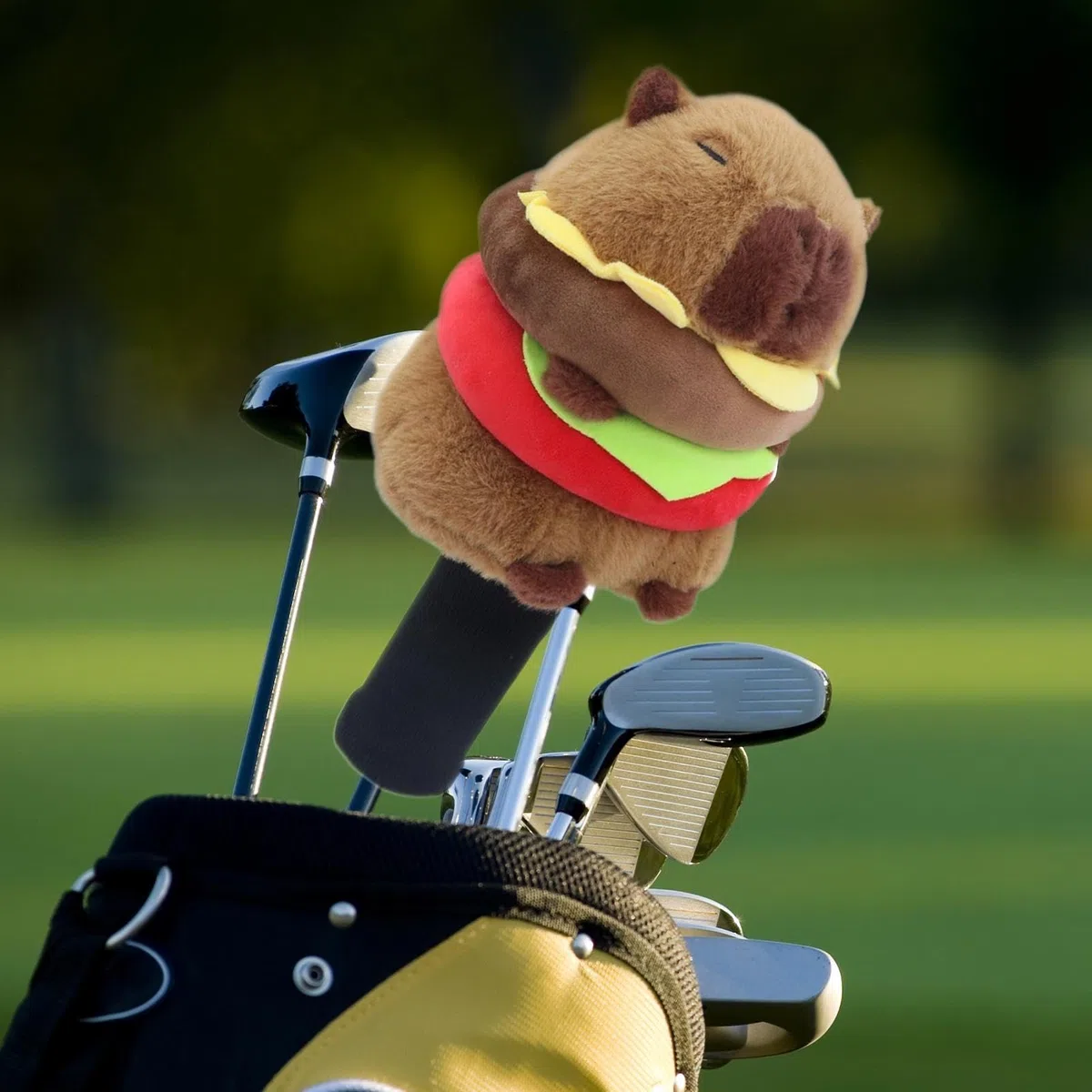 Couvre-club de golf en peluche en forme de Capybara - Résistante aux rayures - Pour homme et femme - Pour intérieur et extérieur