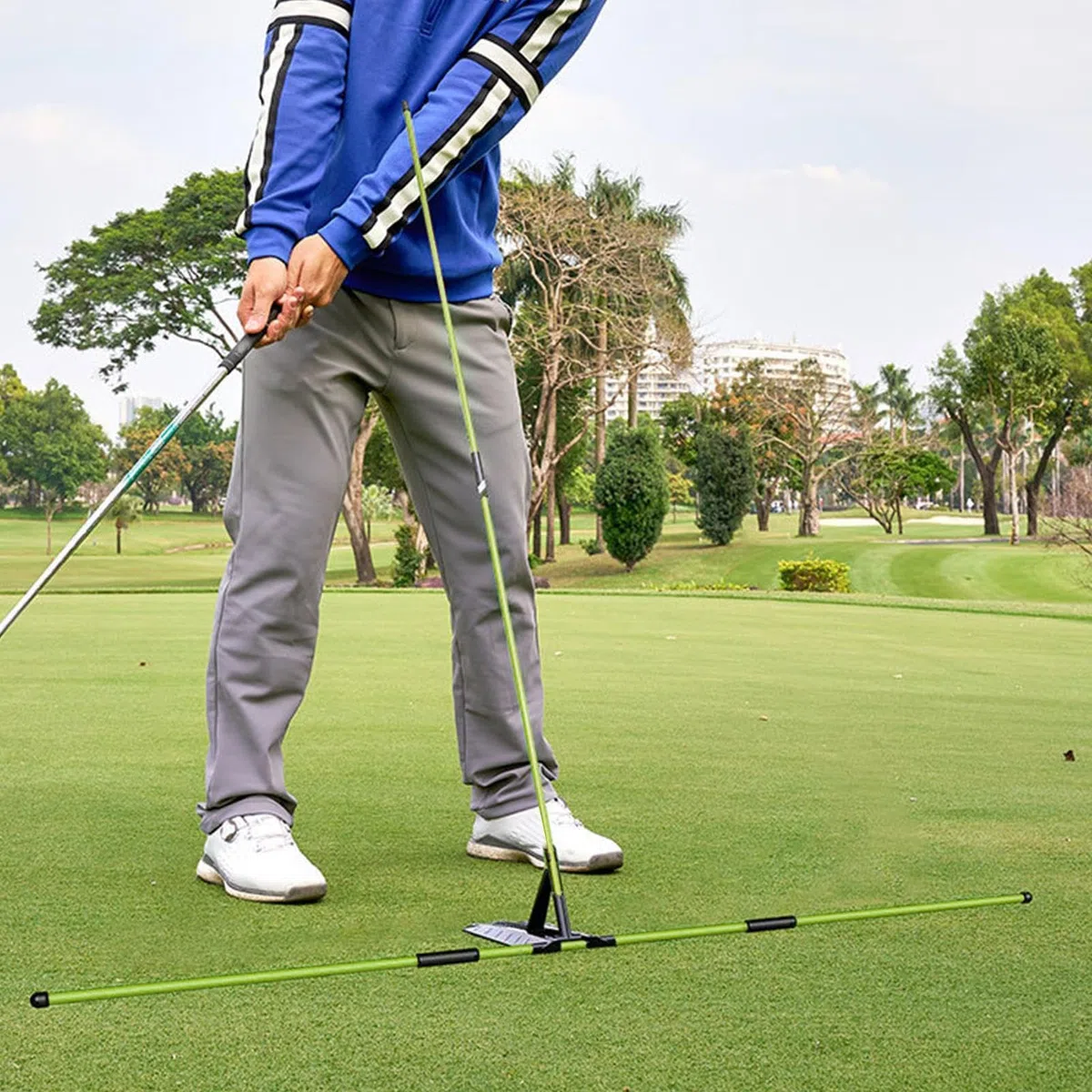 Bâtons D'alignement – ​​Aides À L'entraînement De Golf Multifonctions Portables | Bâtons D'alignement De Golf pour Entraîneur d'avion De Balançoire - 1,05 X 1,05 M / 3,44 X 3,44 Pieds, Arbre en Fibre