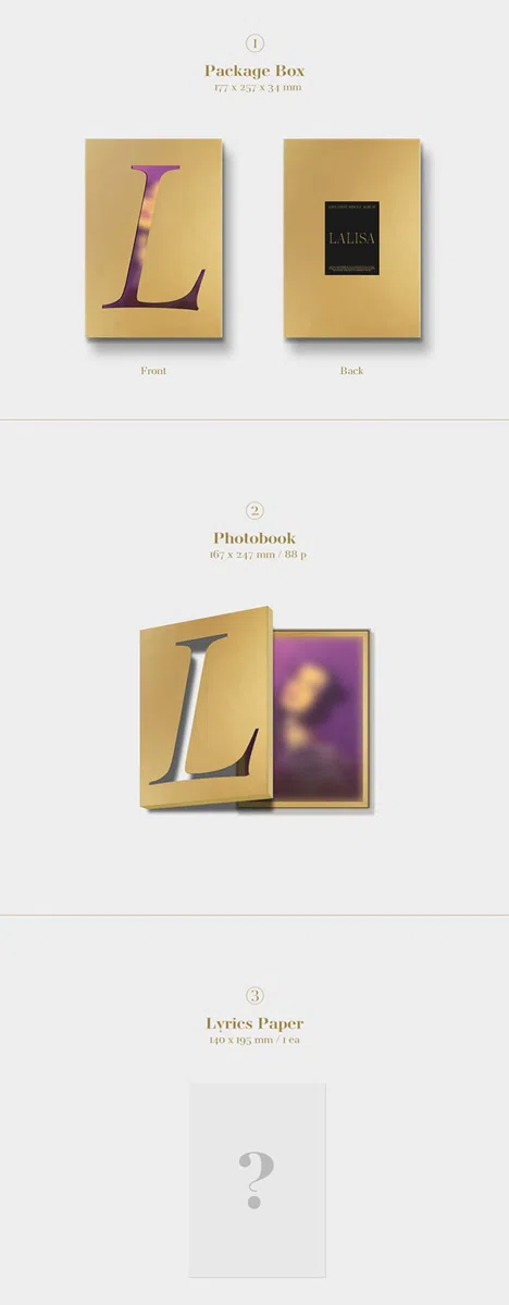 BLACK PINK LISA - FIRST SINGLE ALBUM LALISA, [GOLD VERSION]
